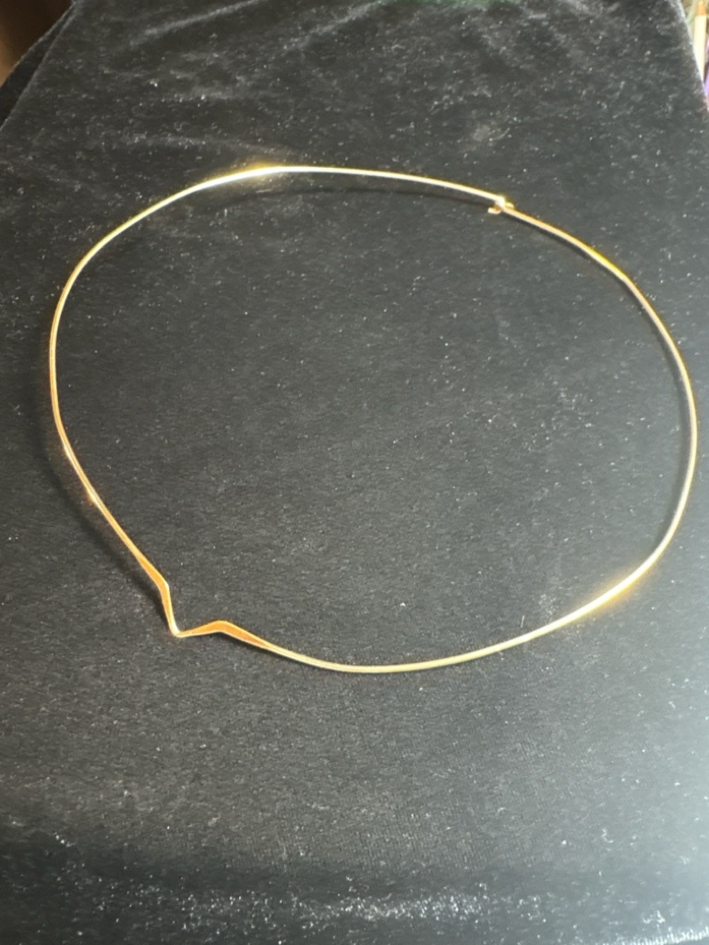 Vintage 12K Gold Filled Choker Necklace Minimalist Collar 1/20 GF - Picture 3 of 7